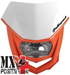 UNIVERSAL HEADLIGHT HALO KTM 360 MXC 1996 POLISPORT P8657400038 HALO BIANCO/ARANCIONE 141