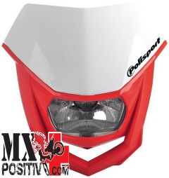 UNIVERSAL HEADLIGHT HALO BETA RR 520 4T 2010 POLISPORT P8657400040 HALO BIANCO/ROSSO CR107