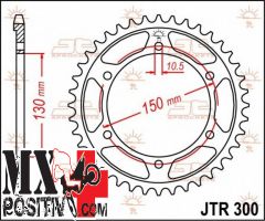 CORONA ACCIAIO HONDA XL 650 V TRANSALP 2001-2007 JT JTR300.47 47 DENTI PASSO 525 NERA