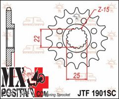 FRONT SPROCKET BETA XTRAINER 250 2018-2022 JT JTF1901.14SC PASSO 520 14 DENTI