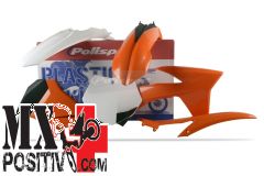 COMPLETE PLASTIC KIT KTM 350 SX F 2011-2012 POLISPORT P90408 COLORE OEM PORTANUMERI LATERALI NON INCLUSI