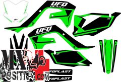 STICKERS KIT KAWASAKI KXF 450 2019-2022 UFO PLAST AD016001 STOKES NERO