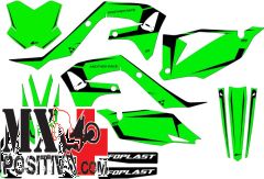 STICKERS KIT KAWASAKI KXF 450 2019-2022 UFO PLAST AD019999A TECNA OEM