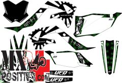 STICKERS KIT KAWASAKI KXF 450 2019-2022 UFO PLAST AD020001 AKAISHI NERO