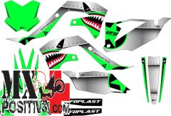 STICKERS KIT KAWASAKI KXF 450 2019-2022 UFO PLAST AD052AFLU THUNDER NEON VERDE