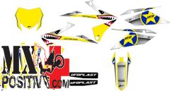 KIT ADESIVI SUZUKI RMZ 450 2018-2022 UFO PLAST AD054102 THUNDER GIALLO