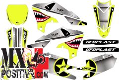 STICKERS KIT YAMAHA YZF 450 2018-2022 UFO PLAST AD056DFLU THUNDER NEON GIALLO