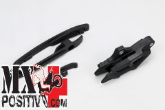 KIT CRUNA E PATTINO SCORRICATENA HUSQVARNA TX 125 2014-2019 UFO PLAST HU03360001 NERO