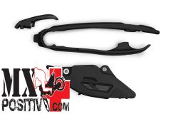 KIT CRUNA E PATTINO SCORRICATENA HUSQVARNA TC 125 2023 UFO PLAST HU04315001 NERO