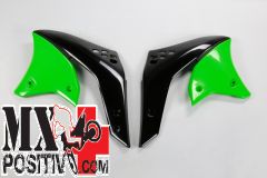 RADIATOR SCOOPS KAWASAKI KXF 250 2006-2008 UFO PLAST KA03767026 NERO-VERDE VERDE