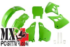 COMPLETE PLASTIC KIT KAWASAKI KX 250 1990-1991 UFO PLAST KAKIT188F999A OEM 91