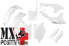 KIT PLASTICHE KAWASAKI KXF 250 2018-2020 UFO PLAST KAKIT225F047 BIANCO