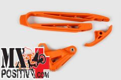 KIT CRUNA E PATTINO SCORRICATENA KTM EXC-F 350 2011 UFO PLAST KT04034127 KT03096127 + KT04028127 ARANCIO