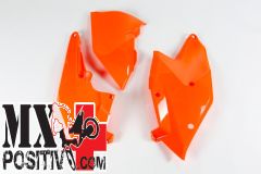 SIDE PANELS KTM EXC 125 2017-2019 UFO PLAST KT04062FFLU CON COPERCHIO SCATOLA FILTRO LATO SINISTRO ARANCIO FLUORO