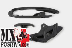 KIT CRUNA E PATTINO SCORRICATENA KTM SX 250 2017-2022 UFO PLAST KT04067001 NERO