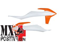 FIANCHETTI RADIATORE KTM EXC-F 250 2020-2023 UFO PLAST KT04092999 BIANCO-ARANCIO BIANCO-ARANCIO