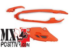 KIT CRUNA E PATTINO SCORRICATENA KTM SX 125 2023 UFO PLAST KT05019127 ARANCIO