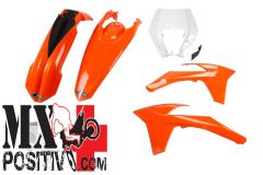 COMPLETE PLASTIC KIT KTM EXC 250 2012-2013 UFO PLAST KTKIT521F999 CON FARO OEM