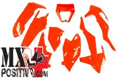 KIT PLASTICHE KTM EXC-F 250 2017-2019 UFO PLAST KTKIT523FFFLU CON FARO ARANCIONE NEON