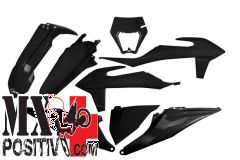 COMPLETE PLASTIC KIT KTM EXC-F 250 2020-2023 UFO PLAST KTKIT527001 CON PORTAFARO NERO