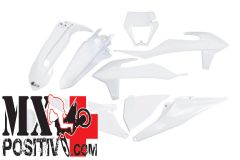 COMPLETE PLASTIC KIT KTM EXC-F 500 2020-2023 UFO PLAST KTKIT527F042 CON FARO BIANCO 20-23