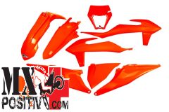 COMPLETE PLASTIC KIT KTM EXC 250 2020-2023 UFO PLAST KTKIT527FFFLU CON FARO ARANCIONE NEON