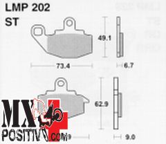 BRAKE PADS KAWASAKI KL 650 A1 / A12 1987-1997 ATHENA LMP202   