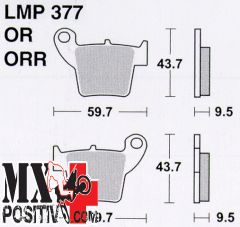 BRAKE PADS HM MOTO CRM X 125 SUPERMOTARD 2007 ATHENA LMP377 ORR