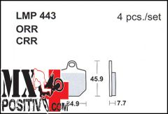 BRAKE PADS HM MOTO CRM X 125 SUPERMOTARD 2007 ATHENA LMP443 ORR