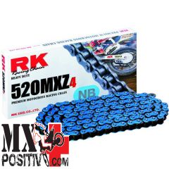 CATENA KTM EXC 300 2001-2023 RK EXCEL RK520MXZ4120B PASSO 520 120 MAGLIE BLU / BLUE