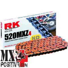 CATENA KTM EXC-F 450 2004-2012 RK EXCEL RK520MXZ4120A PASSO 520 120 MAGLIE ARANCIONE / ORANGE