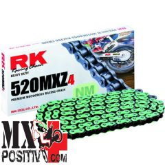 CATENA KTM EXC-F 350 2011-2023 RK EXCEL RK520MXZ4120V PASSO 520 120 MAGLIE VERDE / GREEN