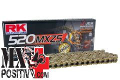 CATENA KTM EXC-F 450 2004-2012 RK EXCEL RK520KXZ120G PASSO 520 120 MAGLIE ORO