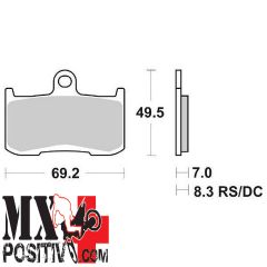 FRONT BRAKE PADS SUZUKI GSX-8S 2023 SBS 6567825 782HS HS SINTERIZZATA