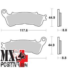 FRONT BRAKE PADS HONDA FORZA 300 2013-2020 SBS 6568285 828HS HS SINTERIZZATA