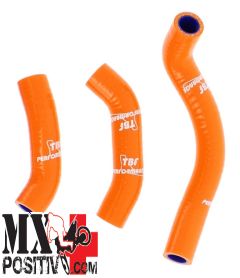 SILICONE RADIATOR HOSE KIT KTM 500 EXC 2017-2019 TBF PERFORMANCE TB67266A ARANCIONE