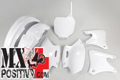 COMPLETE PLASTIC KIT YAMAHA YZF 250 2001-2002 UFO PLAST YAKIT303046 BIANCO